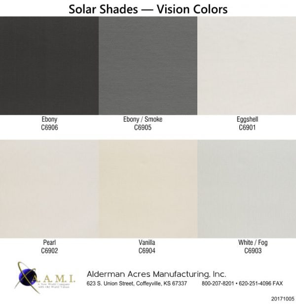 Solar Shades - Alderman Acres Manufacturing